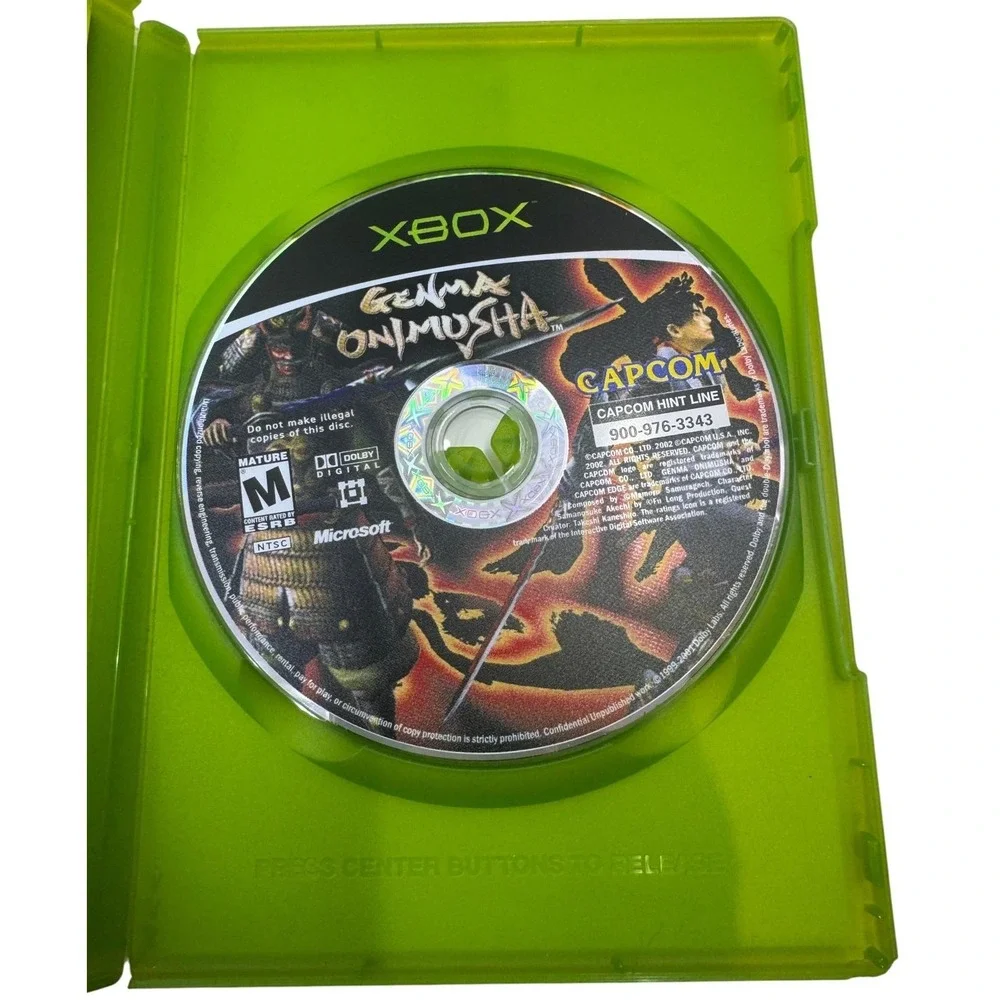 Genma Onimusha Microsoft Xbox Original Capcom Action Game with Manual NTSC